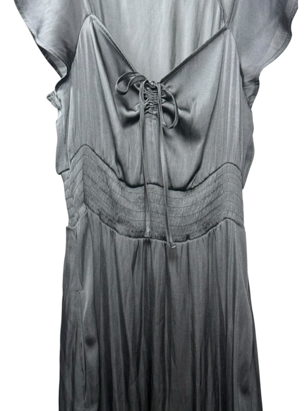 HAUS OF H silk Black Maxi Dress with Bow Front